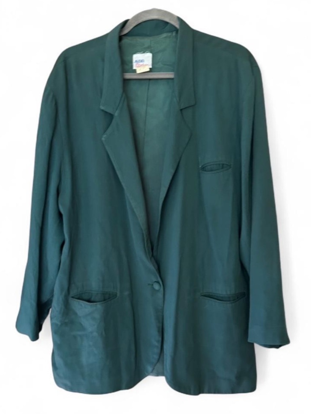 Vintage Avon Teal Open-Front Women's Blazer Jacket